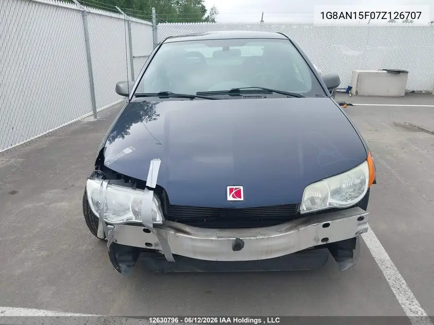 2007 Saturn Ion Level 2 VIN: 1G8AN15F07Z126707 Lot: 12630796