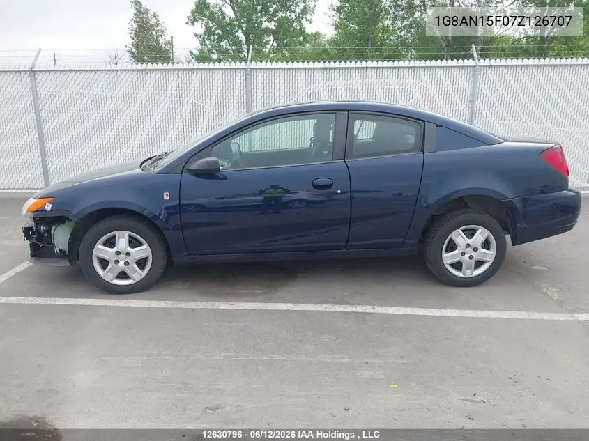2007 Saturn Ion Level 2 VIN: 1G8AN15F07Z126707 Lot: 12630796