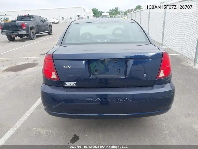2007 Saturn Ion Level 2 VIN: 1G8AN15F07Z126707 Lot: 12630796