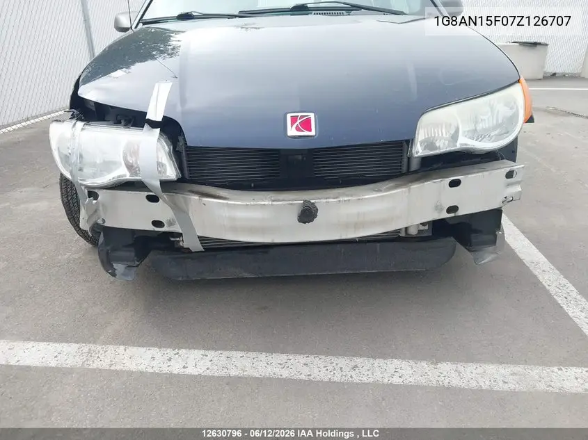 2007 Saturn Ion Level 2 VIN: 1G8AN15F07Z126707 Lot: 12630796