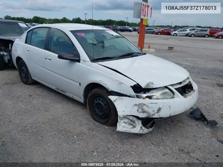 2007 Saturn Ion 2 VIN: 1G8AJ55F37Z178013 Lot: 39978529