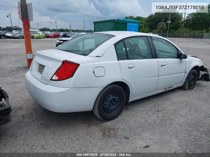 2007 Saturn Ion 2 VIN: 1G8AJ55F37Z178013 Lot: 39978529