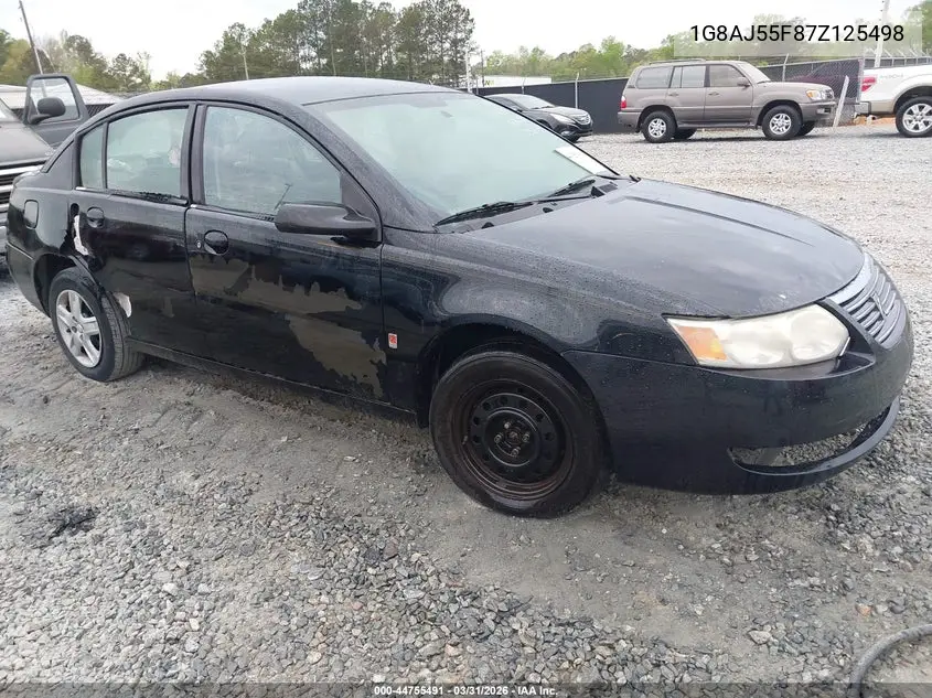 2007 Saturn Ion 2 VIN: 1G8AJ55F87Z125498 Lot: 44755491