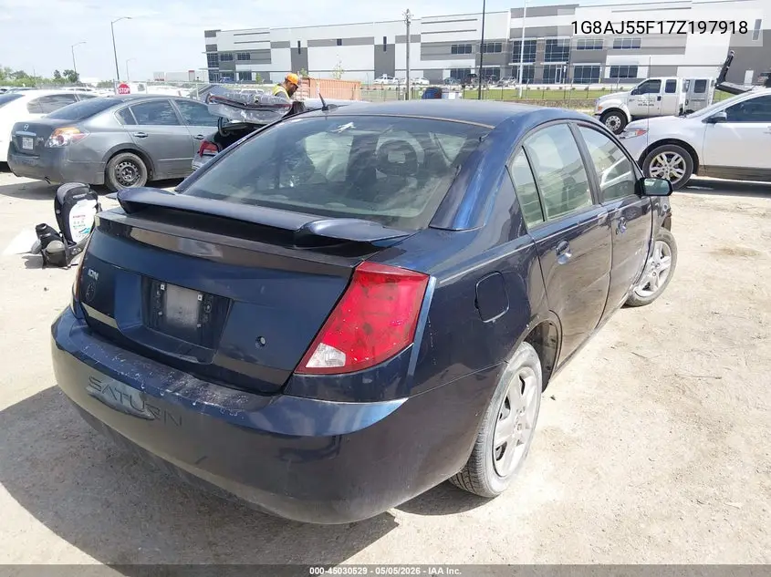 2007 Saturn Ion 2 VIN: 1G8AJ55F17Z197918 Lot: 45030529