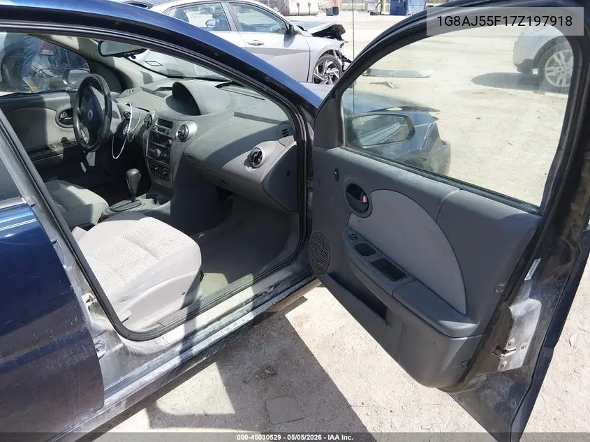 2007 Saturn Ion 2 VIN: 1G8AJ55F17Z197918 Lot: 45030529