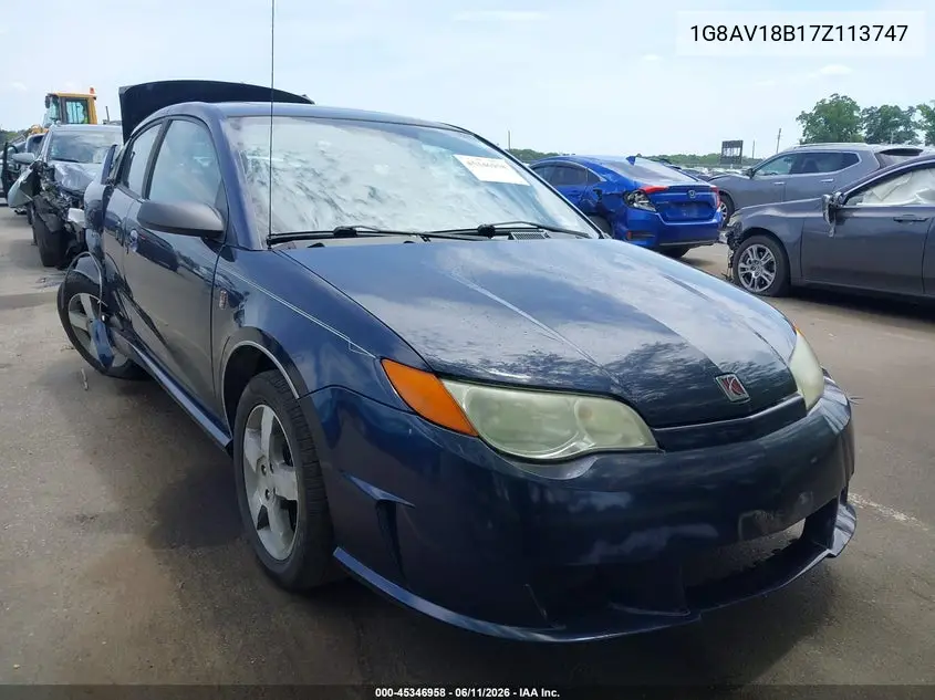 2007 Saturn Ion 3 VIN: 1G8AV18B17Z113747 Lot: 45346958