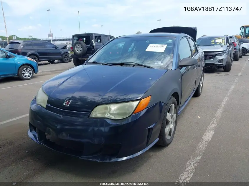 2007 Saturn Ion 3 VIN: 1G8AV18B17Z113747 Lot: 45346958