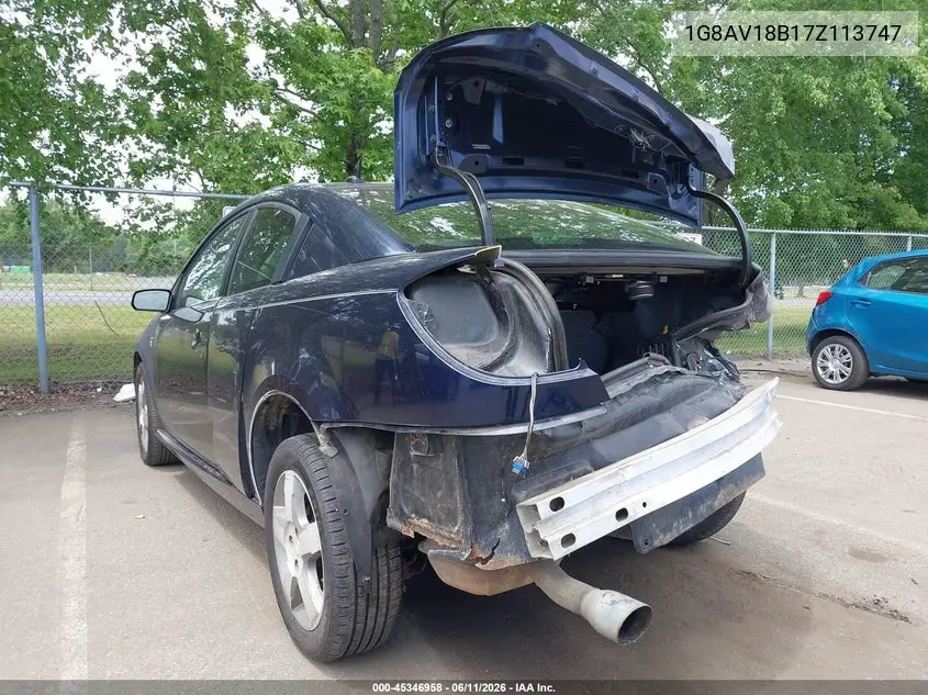 2007 Saturn Ion 3 VIN: 1G8AV18B17Z113747 Lot: 45346958