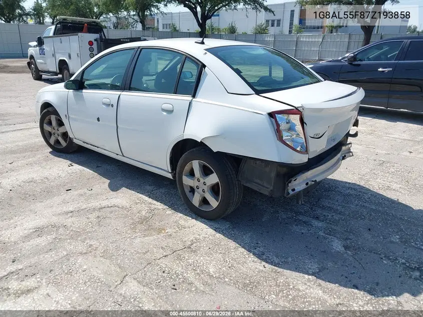 2007 Saturn Ion 3 VIN: 1G8AL55F87Z193858 Lot: 45500810