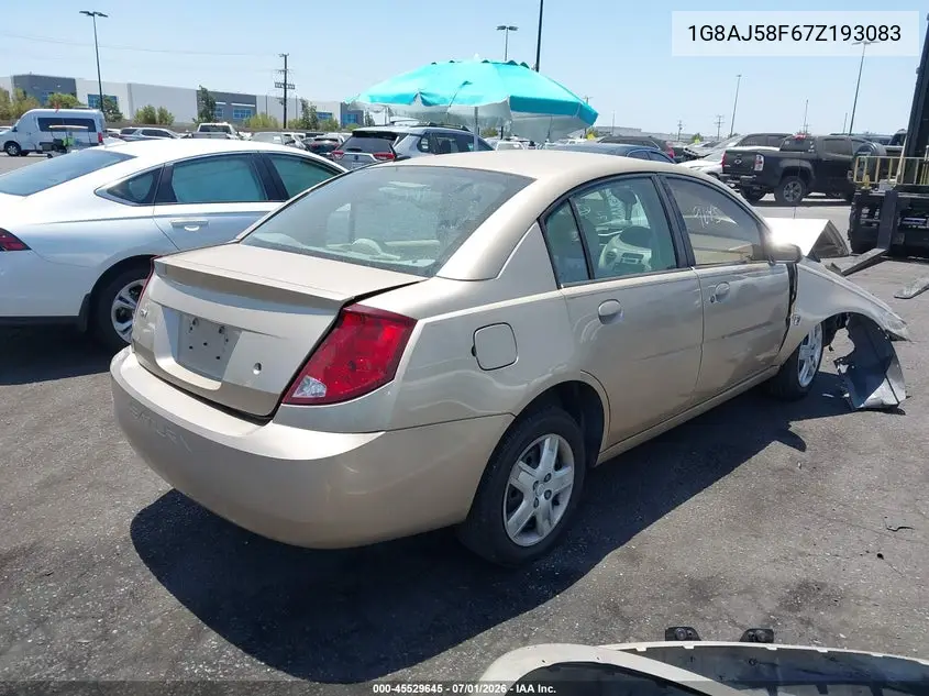 2007 Saturn Ion 2 VIN: 1G8AJ58F67Z193083 Lot: 45529645