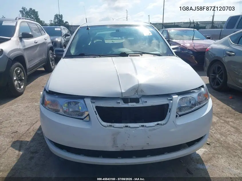 2007 Saturn Ion 2 VIN: 1G8AJ58F87Z120703 Lot: 45543180