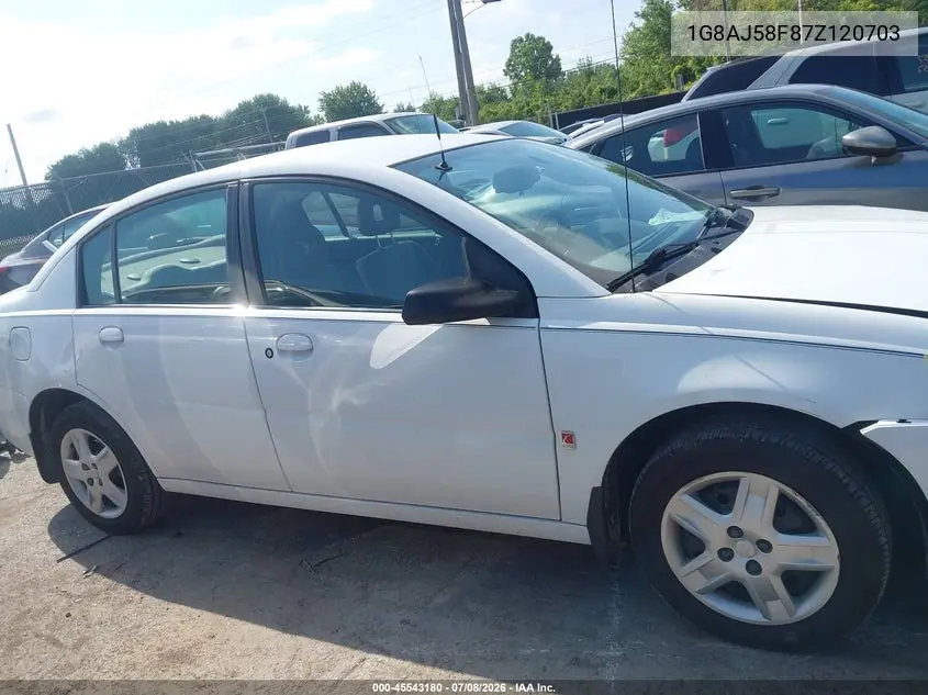 2007 Saturn Ion 2 VIN: 1G8AJ58F87Z120703 Lot: 45543180