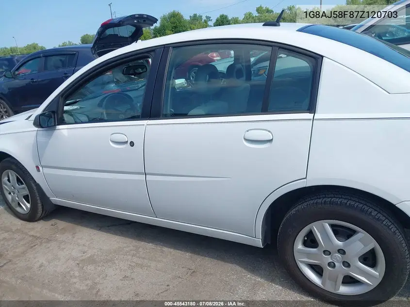 2007 Saturn Ion 2 VIN: 1G8AJ58F87Z120703 Lot: 45543180