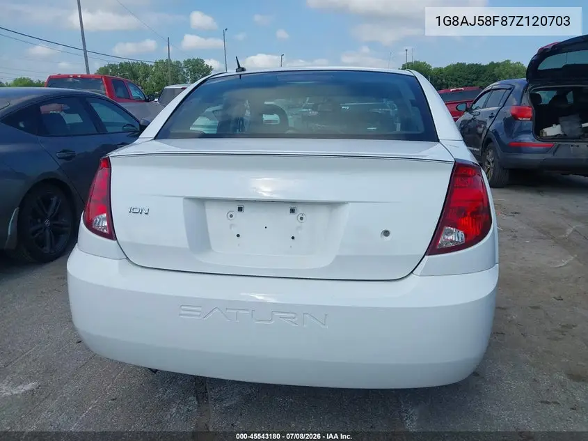 2007 Saturn Ion 2 VIN: 1G8AJ58F87Z120703 Lot: 45543180