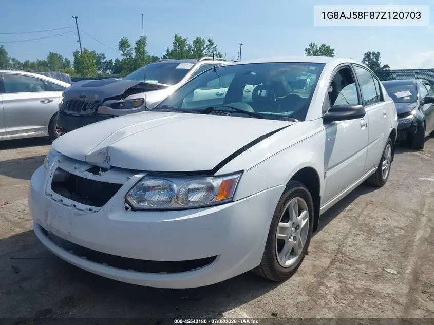 2007 Saturn Ion 2 VIN: 1G8AJ58F87Z120703 Lot: 45543180