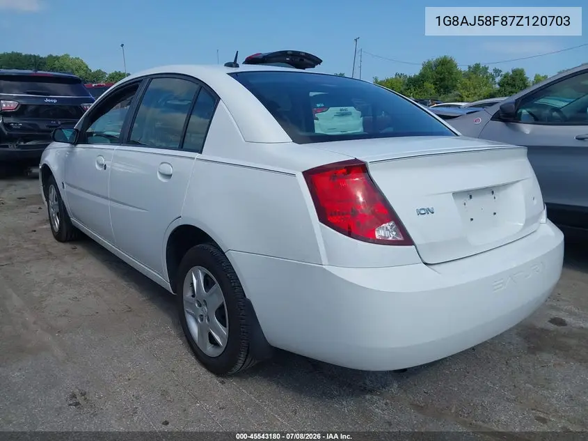2007 Saturn Ion 2 VIN: 1G8AJ58F87Z120703 Lot: 45543180