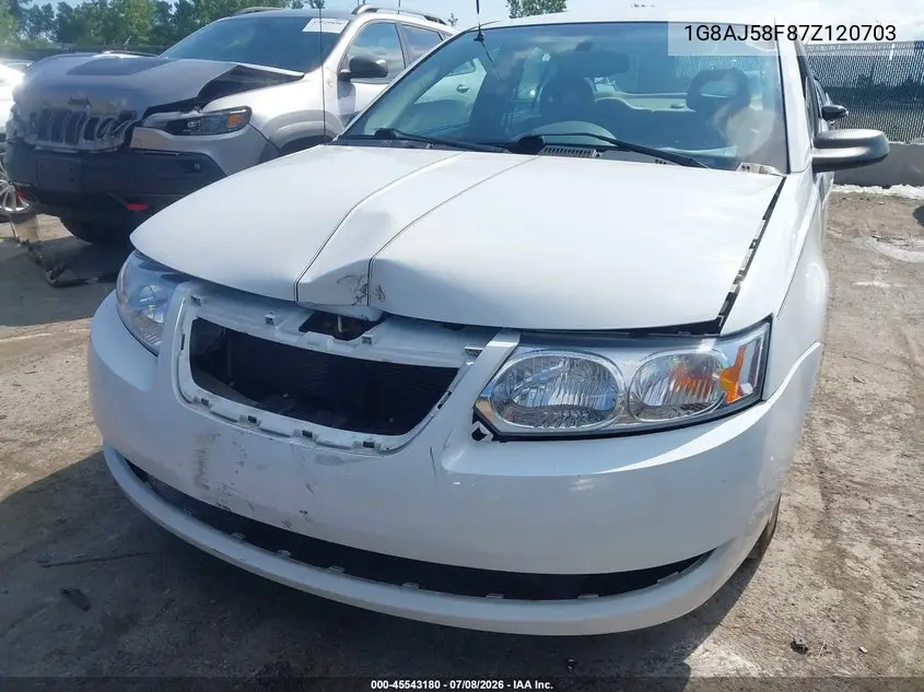 2007 Saturn Ion 2 VIN: 1G8AJ58F87Z120703 Lot: 45543180