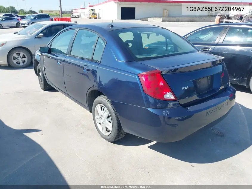 2007 Saturn Ion 2 VIN: 1G8AZ55F67Z204967 Lot: 45546668