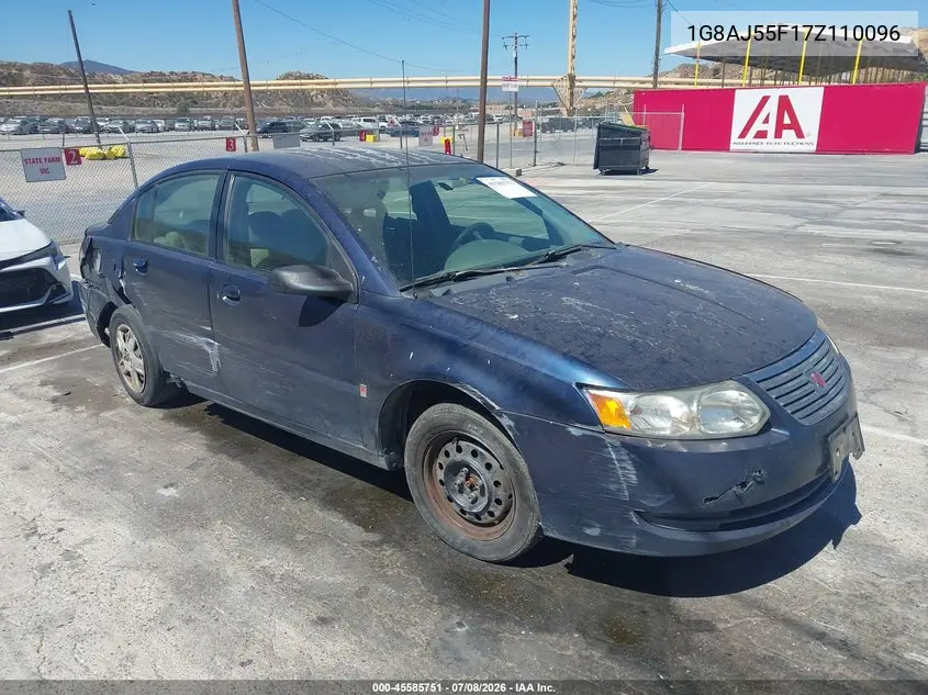 2007 Saturn Ion 2 VIN: 1G8AJ55F17Z110096 Lot: 45585751