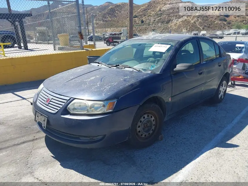 2007 Saturn Ion 2 VIN: 1G8AJ55F17Z110096 Lot: 45585751