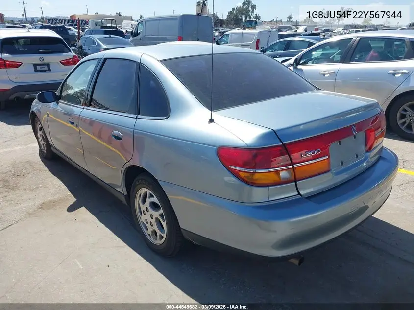 2002 Saturn L-Series L200 VIN: 1G8JU54F22Y567944 Lot: 44549682