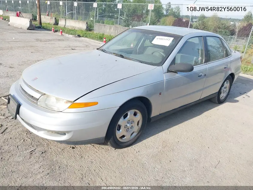 2002 Saturn L-Series L300 VIN: 1G8JW54R82Y560016 Lot: 45005352
