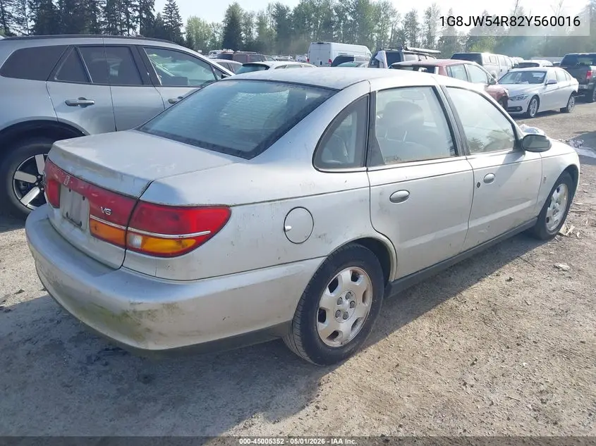 2002 Saturn L-Series L300 VIN: 1G8JW54R82Y560016 Lot: 45005352