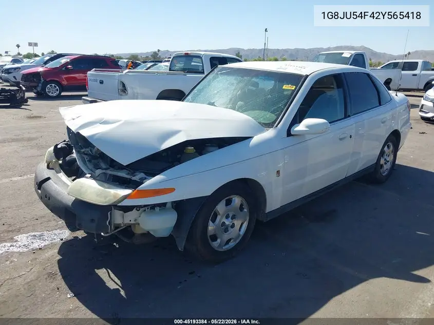 2002 Saturn L-Series L200 VIN: 1G8JU54F42Y565418 Lot: 45193384