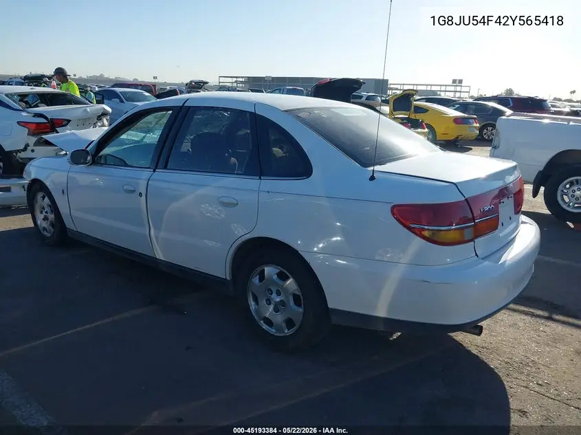 2002 Saturn L-Series L200 VIN: 1G8JU54F42Y565418 Lot: 45193384