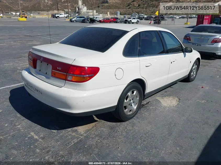 2002 Saturn L-Series L300 VIN: 1G8JW54R12Y585517 Lot: 45546173