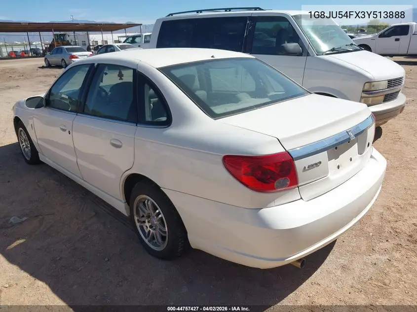 2003 Saturn L-Series L200 VIN: 1G8JU54FX3Y513888 Lot: 44757427
