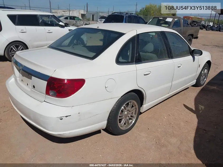 2003 Saturn L-Series L200 VIN: 1G8JU54FX3Y513888 Lot: 44757427