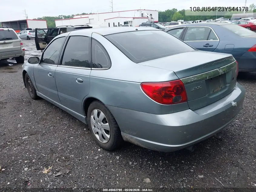 2003 Saturn L-Series L200 VIN: 1G8JU54F23Y544178 Lot: 45062798
