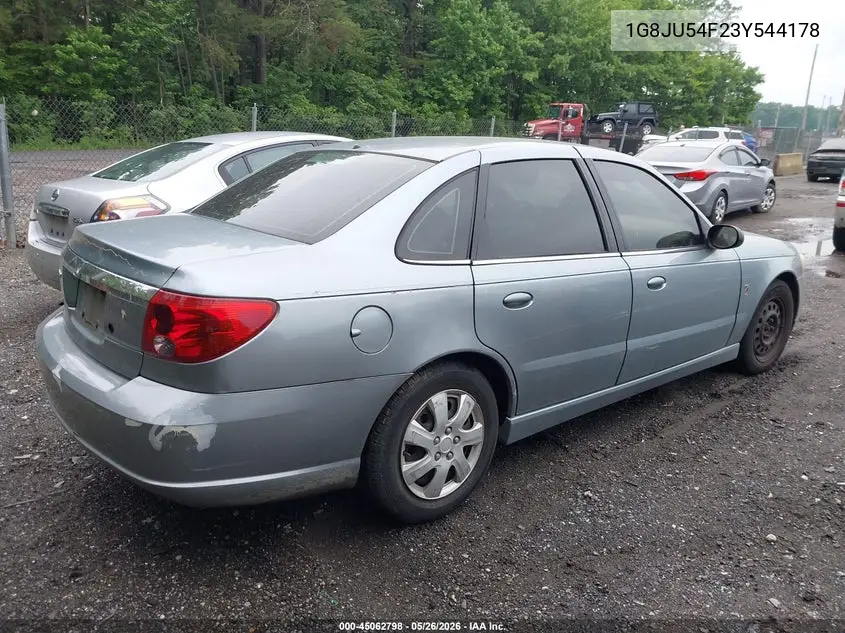 2003 Saturn L-Series L200 VIN: 1G8JU54F23Y544178 Lot: 45062798