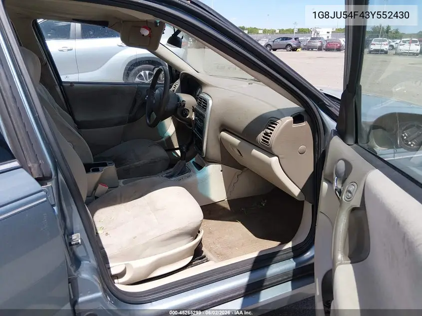 2003 Saturn L-Series L200 VIN: 1G8JU54F43Y552430 Lot: 45265299