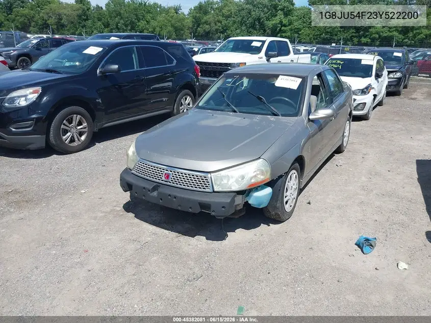 2003 Saturn L-Series L200 VIN: 1G8JU54F23Y522200 Lot: 45382081
