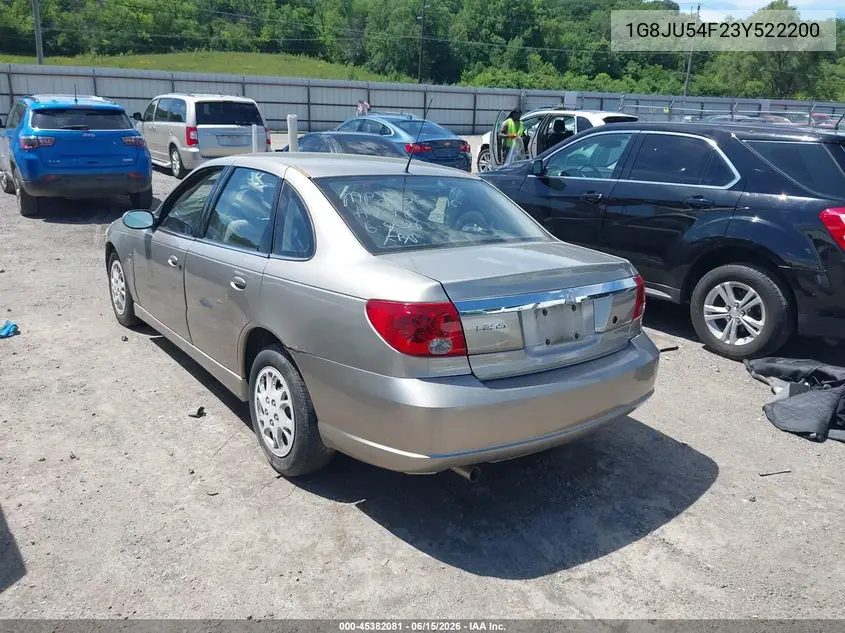 2003 Saturn L-Series L200 VIN: 1G8JU54F23Y522200 Lot: 45382081