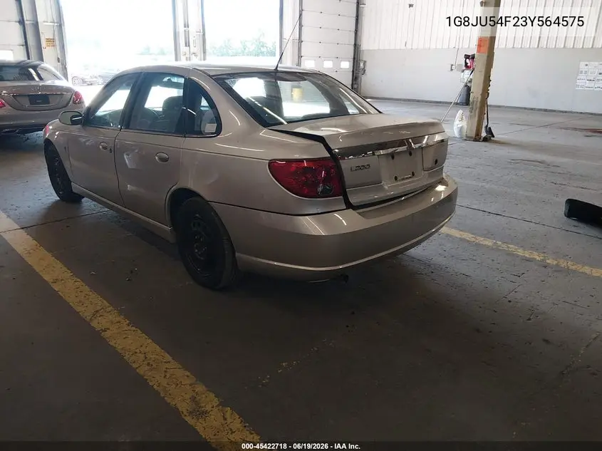 2003 Saturn L-Series L200 VIN: 1G8JU54F23Y564575 Lot: 45422718