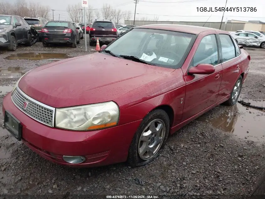 2004 Saturn L300 3 VIN: 1G8JL54R44Y513786 Lot: 43792873