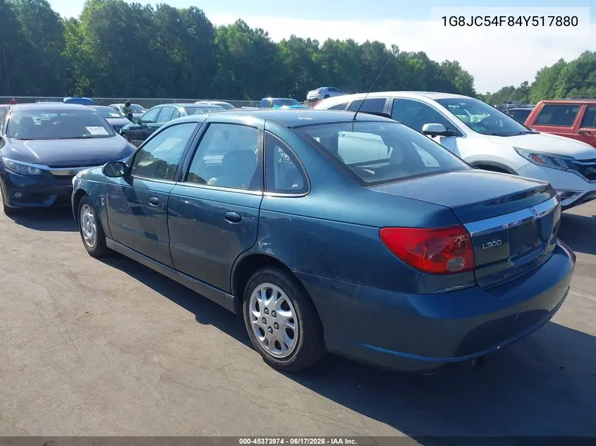 2004 Saturn L-Series L300 1 VIN: 1G8JC54F84Y517880 Lot: 45373974