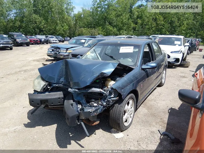 2004 Saturn L-Series L300 2 VIN: 1G8JD54R04Y516424 Lot: 45518902
