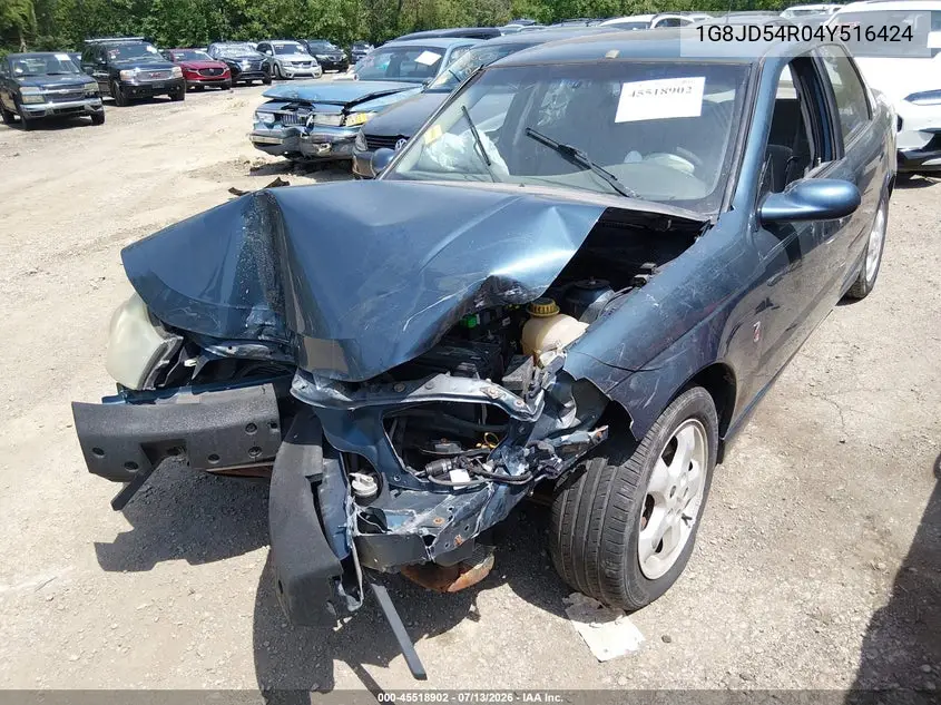 2004 Saturn L-Series L300 2 VIN: 1G8JD54R04Y516424 Lot: 45518902