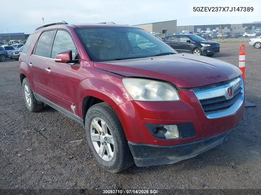 2007 Saturn Outlook Xr VIN: 5GZEV237X7J147389 Lot: 30093710