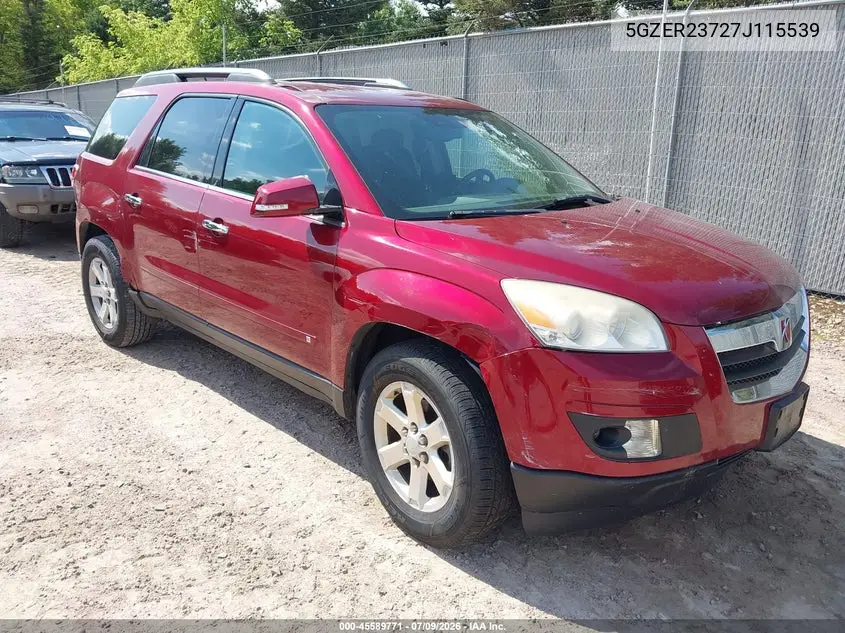 2007 Saturn Outlook Xr VIN: 5GZER23727J115539 Lot: 45589771