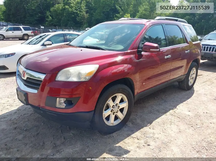 2007 Saturn Outlook Xr VIN: 5GZER23727J115539 Lot: 45589771