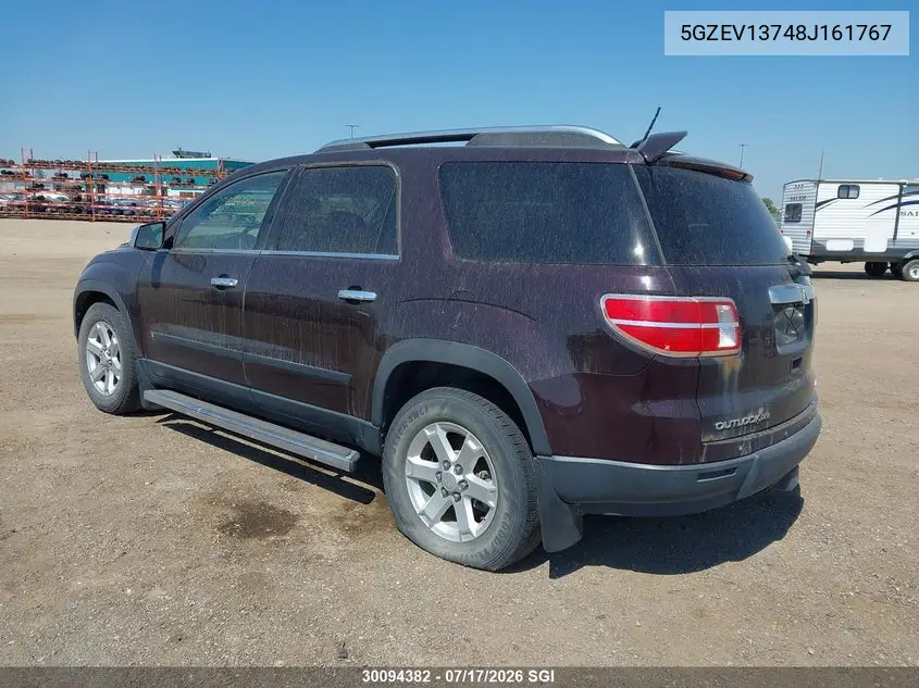 2008 Saturn Outlook Xe VIN: 5GZEV13748J161767 Lot: 30094382