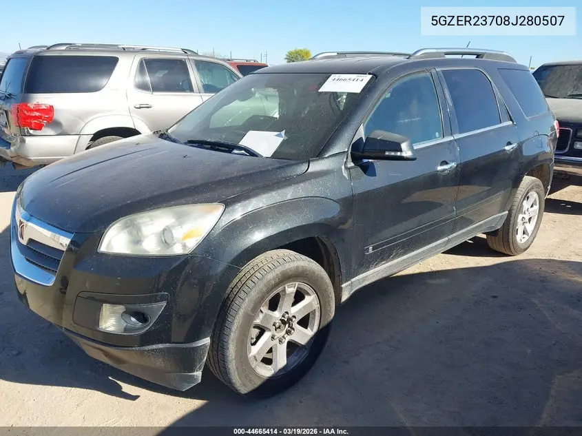 2008 Saturn Outlook Xr VIN: 5GZER23708J280507 Lot: 44665414
