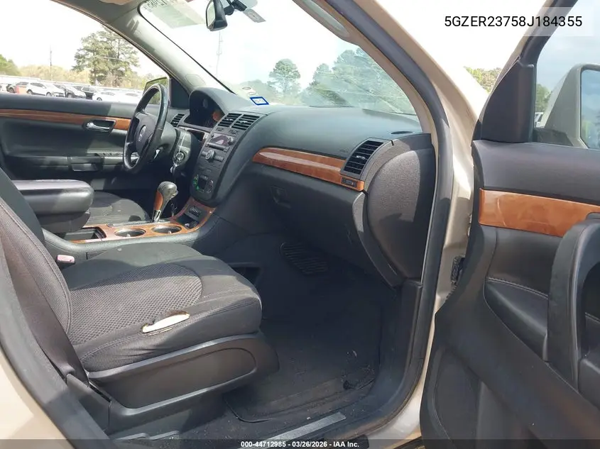 2008 Saturn Outlook Xr VIN: 5GZER23758J184355 Lot: 44712985