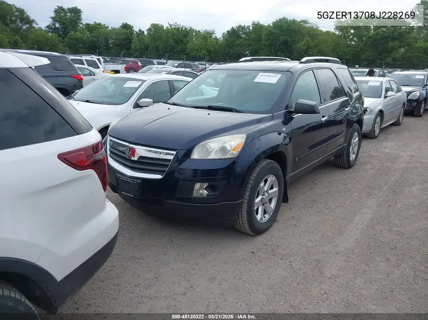 2008 Saturn Outlook Xe VIN: 5GZER13708J228269 Lot: 45120322