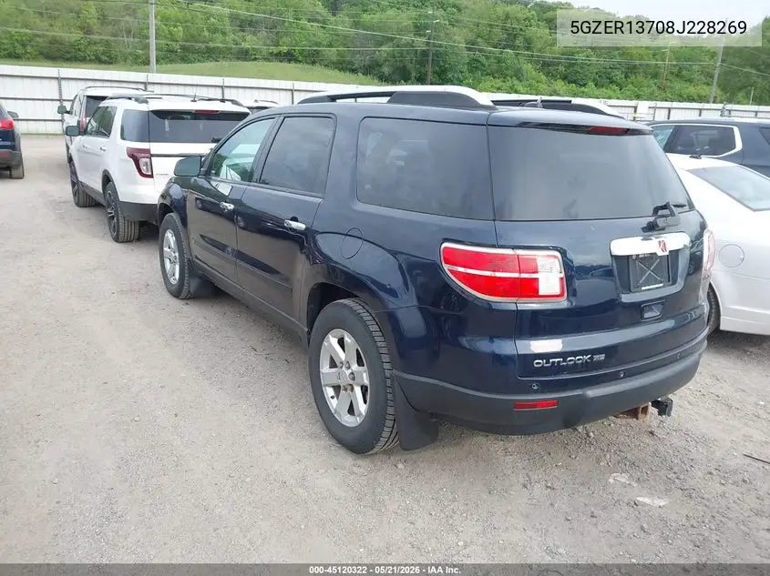2008 Saturn Outlook Xe VIN: 5GZER13708J228269 Lot: 45120322